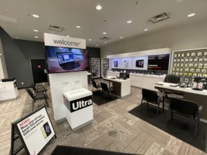 Interior of Victra Verizon Authorized Retail Store in Fairfield Solano Mall, CA.