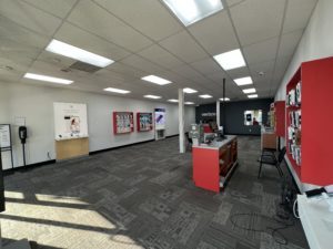 Interior of Victra Verizon Authorized Retail Store in Granada Hills, CA.