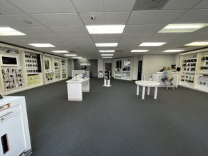 Interior of Victra Verizon Authorized Retail Store in San Diego University, CA.
