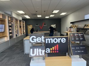Interior of Victra Verizon Authorized Retail Store in Pocatello Quinn, ID.