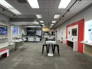 Interior of Victra Verizon Authorized Retail Store in Tempe Mall 350, AZ.