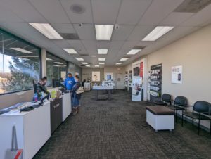 Interior of Victra Verizon Authorized Retail Store in Manhattan, KS.