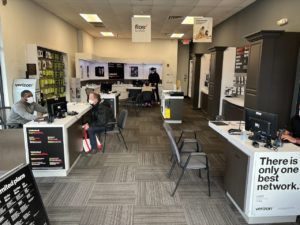 Interior of Victra Verizon Authorized Retail Store in Garfield, NJ.