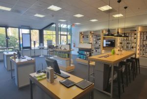 Interior of Victra Verizon Authorized Retail Store in Gig Harbor, WA.