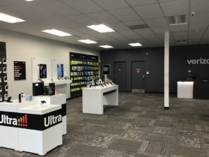 Interior of Victra Verizon Authorized Retail Store in Vancouver, WA.