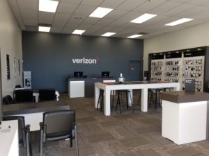 Interior of Victra Verizon Authorized Retail Store in New Martinsville, WV.