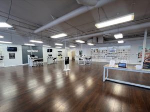 Interior of Victra Verizon Authorized Retail Store in Oceanside, CA.