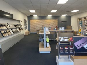 Interior of Victra Verizon Authorized Retail Store in Riverside, CA.