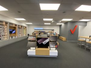 Interior of Victra Verizon Authorized Retail Store in Cleveland, GA.