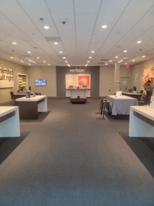 Interior of Victra Verizon Authorized Retail Store in Eastview Mall, NY.