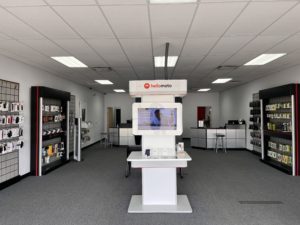 Interior of Victra Verizon Authorized Retail Store in North Ridgeville, OH.