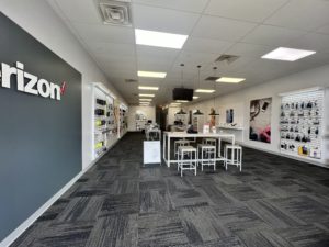 Interior of Victra Verizon Authorized Retail Store in Pataskala, OH.