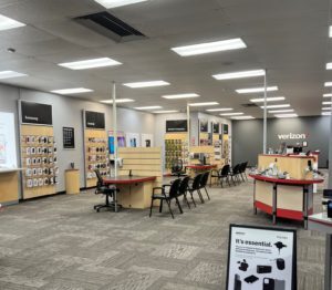 Interior of Victra Verizon Authorized Retail Store in Bluefield, VA.