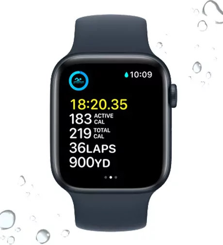 Apple Watch SE front view water resistant