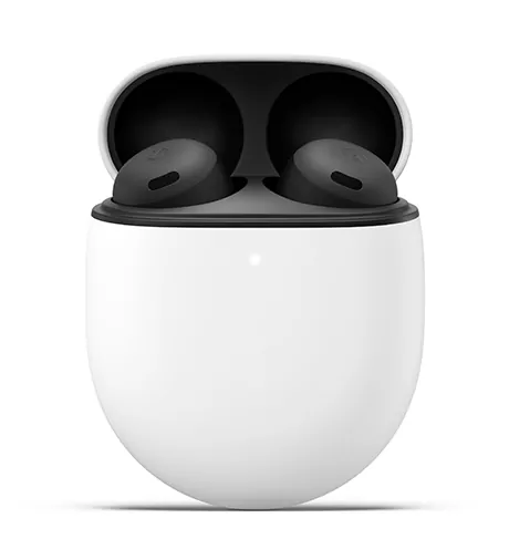 Google Pixel buds in case isolated