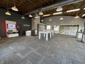 Interior of Victra Verizon Authorized Retail Store in La Jolla, CA