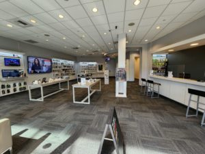 Interior of Victra Verizon Authorized Retail Store in Valencia, CA.
