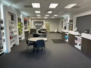 Interior of Victra Verizon Authorized Retail Store in Irvine, CA.