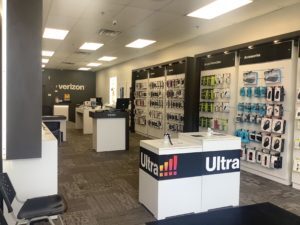 Interior of Victra Verizon Authorized Retail Store in Boonton, NJ.