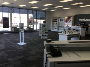Interior of Victra Verizon Authorized Retail Store in Walla Walla, WA.