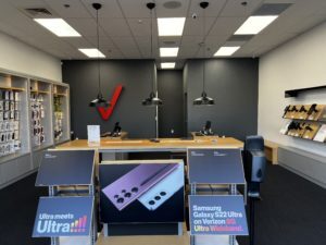Interior of Victra Verizon Authorized Retail Store in Fair Oaks, CA.