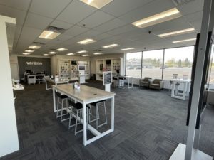 Interior of Victra Verizon Authorized Retail Store in Elgin, IL.