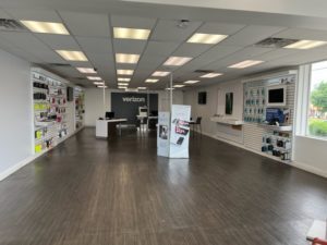 Interior of Victra Verizon Authorized Retail Store in East Windsor, NJ.