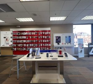 Interior of Victra Verizon Authorized Retail Store in Fairview, NJ.