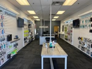 Interior of Victra Verizon Authorized Retail Store in Mesa North Power, AZ.